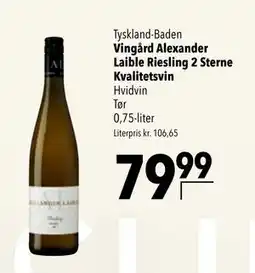 Citti Vingård Alexander Laible Riesling 2 Sterne Kvalitetsvin tilbud