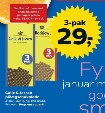 Kvickly Galle & Jessen pålægschokolade tilbud