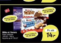 Fakta Tyskland Milka el. Ferrero tilbud
