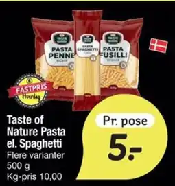 Fakta Tyskland Taste of Nature Pasta el. Spaghetti tilbud