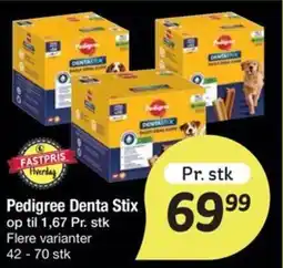 Fakta Tyskland Pedigree Denta Stix op til 1,67 Pr. stk tilbud
