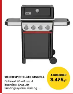 XL-BYG Weber spirit e-410 gasgrill tilbud