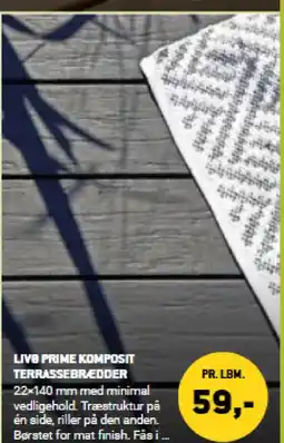 XL-BYG Livo prime komposit terrassebredder tilbud