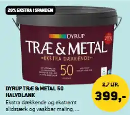 XL-BYG Dyrup tre & metal 50 halvblank tilbud