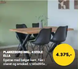 XL-BYG Plankebord inkl. 4 stole ella tilbud