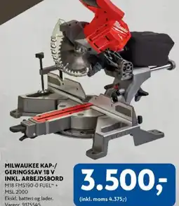 Davidsen Milwaukee kap-/ geringssav 18 v inkl. arbejdsbord tilbud