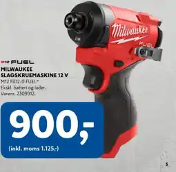 Davidsen Slagskruemaskine 12 v m12 fuel milwaukee tilbud