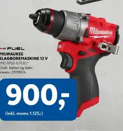 Davidsen M12 fuel milwaukee slagboremaskine 12 v tilbud