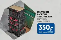 Davidsen Milwaukee packout arbejdsbænk tilbud