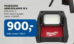 Davidsen Milwaukee arbejdslampe 18 v tilbud