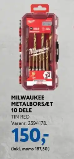 Davidsen Milwaukee metalborsæt 10 dele tilbud
