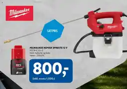 Davidsen Milwaukee kemisk sprøjte 12 v tilbud