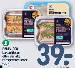 REMA 1000 Laksefileter eller danske rødspættefileter tilbud