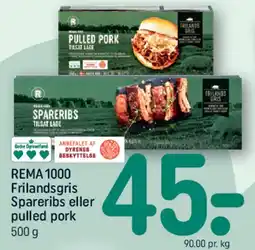 REMA 1000 Frilandsgris - Spareribs eller pulled pork tilbud