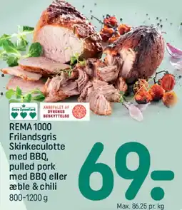 REMA 1000 Frilandsgris - Skinkeculotte med BBQ / pulled pork med BBQ eller æble & chili tilbud