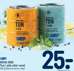 REMA 1000 Tun i olie eller vand tilbud