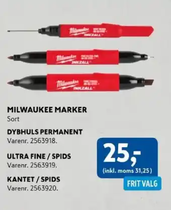 Davidsen Milwaukee marker tilbud