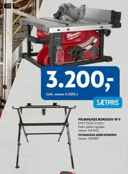 Davidsen Milwaukee Bordsav 18 v, Milwaukee Arbejdsbord tilbud