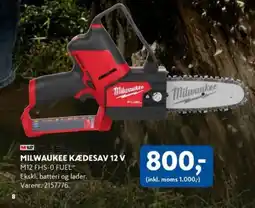 Davidsen Milwaukee Kædesav 12 v tilbud