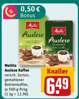 REWE DE Melitta Auslese Kaffee tilbud