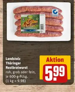 REWE DE Landstolz Thüringer Rostbratwurst tilbud