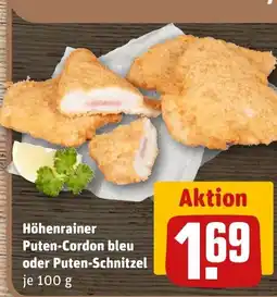 REWE DE Höhenrainer Puten-Cordon bleu oder Puten-Schnitzel tilbud