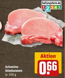 REWE DE Schweine- stielkotelett je tilbud