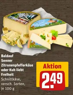 REWE DE Baldauf Senner Zitronenpfefferkäse oder Kuh liebt Freiheit tilbud