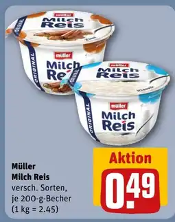 REWE DE Müller Milch Reis tilbud