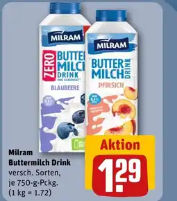 REWE DE Milram buttermilch drink tilbud