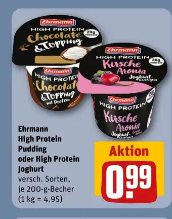 REWE DE Ehrmann High Protein Pudding oder High Protein Joghurt tilbud