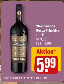 REWE DE Weinfreunde rocca primitivo tilbud