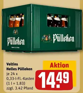 REWE DE Veltins Helles Pülleken tilbud
