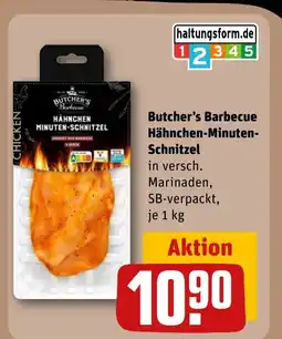 REWE DE Butcher's Barbecue Hähnchen-Minuten- Schnitzel tilbud
