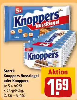 REWE DE Storck knoppers nussriegel oder knoppers je tilbud