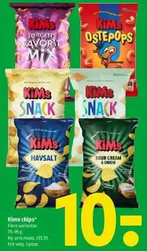 Coop 365 KiMs chips tilbud