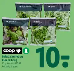 Coop 365 Salat, skyllet og klar til brug tilbud