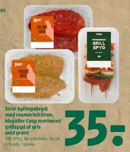 Coop 365 Xtra! kyllingebryst / Coop marineret grillspyd tilbud