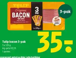 Coop 365 Tulip bacon 3-pak tilbud