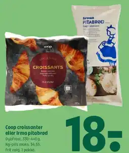 Coop 365 Coop croissanter eller Irma pitabrød tilbud
