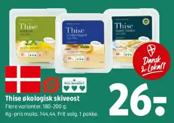 Coop 365 Thise økologisk skiveost tilbud
