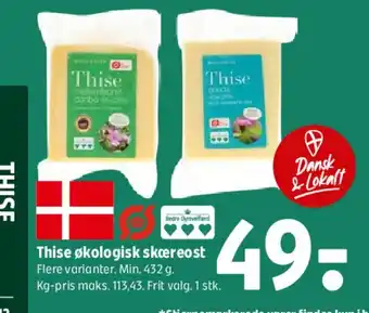 Coop 365 Thise økologisk skæreost tilbud