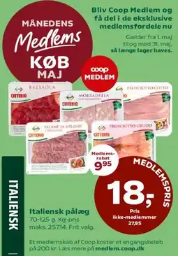 Coop 365 Italiensk pålæg tilbud