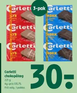 Coop 365 Carletti chokopålæg tilbud