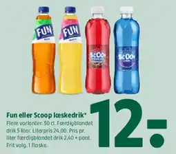 Coop 365 Fun eller Scoop læskedrik tilbud