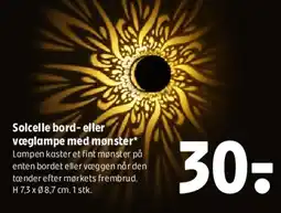 Coop 365 Solcelle bord- eller væglampe med mønster tilbud