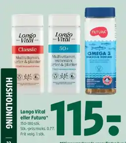 Coop 365 Longo Vital eller Futura tilbud