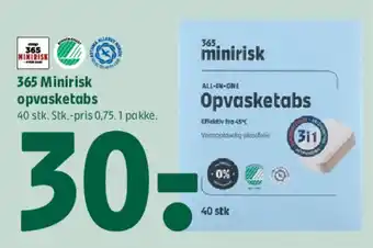 Coop 365 365 Minirisk opvasketabs tilbud