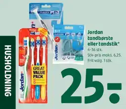 Coop 365 Jordan tandbørste eller tandstik tilbud