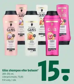 Coop 365 Gliss shampoo eller balsam tilbud